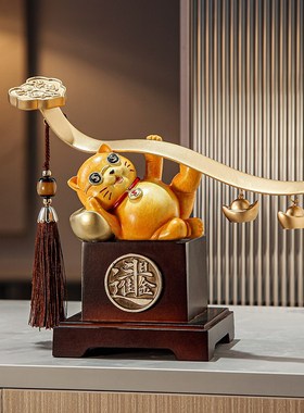 办公室招财猫摆件前台招财进宝装饰品客厅玄关酒柜开业收银台摆设
