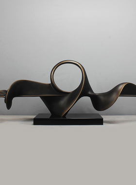 雕塑摆件b抽象艺术摆设轻奢软装饰品玻璃钢家居售楼处客厅创意陈