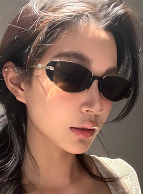 小棕镜 2025新款复古猫眼墨镜女款高级感防紫外线UV400茶色太阳镜