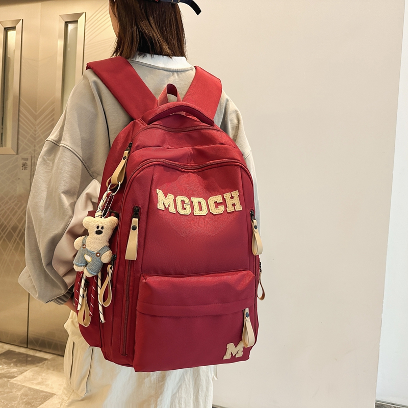 书包初中女生大容量减负护脊双肩包男生时尚高中小学生轻便背包 - 图3