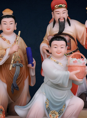 合成玉石粉中式佛堂装饰摆件