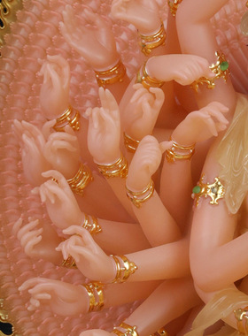 合成玉石中式佛堂装饰摆件