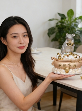 灰家仙鼠仙摆件招财老鼠真身像东北五大仙家佛堂口生肖神像摆饰