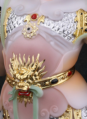 合成玉石粉中式佛堂装饰摆件