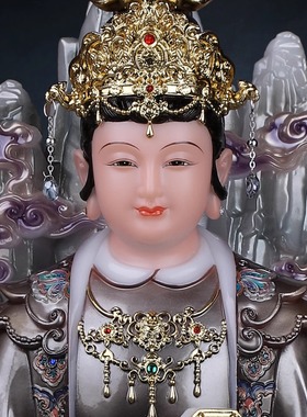 地母娘娘神像仿汉白玉后土娘娘后土夫人地姥娘娘地母元君佛像摆件