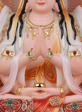 合成玉石中式佛堂装饰摆件