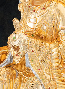 铜中式佛堂妈祖娘娘雕像装饰摆件