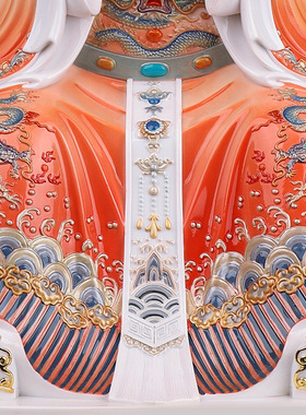 树脂中式佛堂树脂四海龙装饰摆件