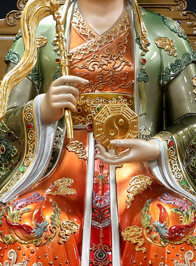 铜中式佛堂黎山老母神像装饰摆件