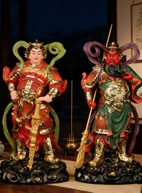 伽蓝韦陀菩萨佛像供奉家用仿树脂伽蓝菩萨韦天佛堂佛前摆件