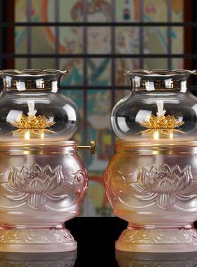 玻璃中式佛堂防风调光酥装饰摆件