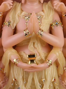 合成玉石中式佛堂装饰摆件