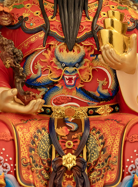 铜中式佛堂铜财神爷摆件装饰摆件