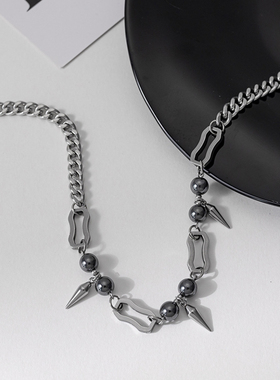 DH7赛博朋克项链男/女钛钢锁骨链