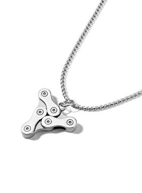 DH7三角齿轮链条吊坠情侣毛衣链