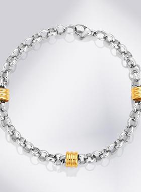 DH7金珠嵌套钛钢项链男/女