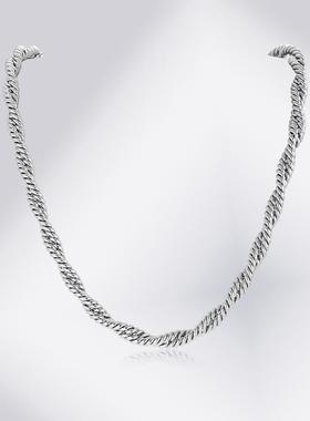 DH7扭纹麻花链项链男/女