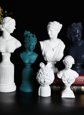 极速石膏人像大卫维纳斯雕塑艺术摆件人J物雕像电视柜办公室书房