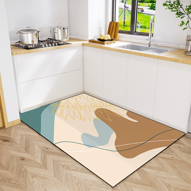 New diatom mud household kitchen floor mat r oil-proof waterproof anti-slip carpet mat dirt-resistant door mat absorbent foot mat