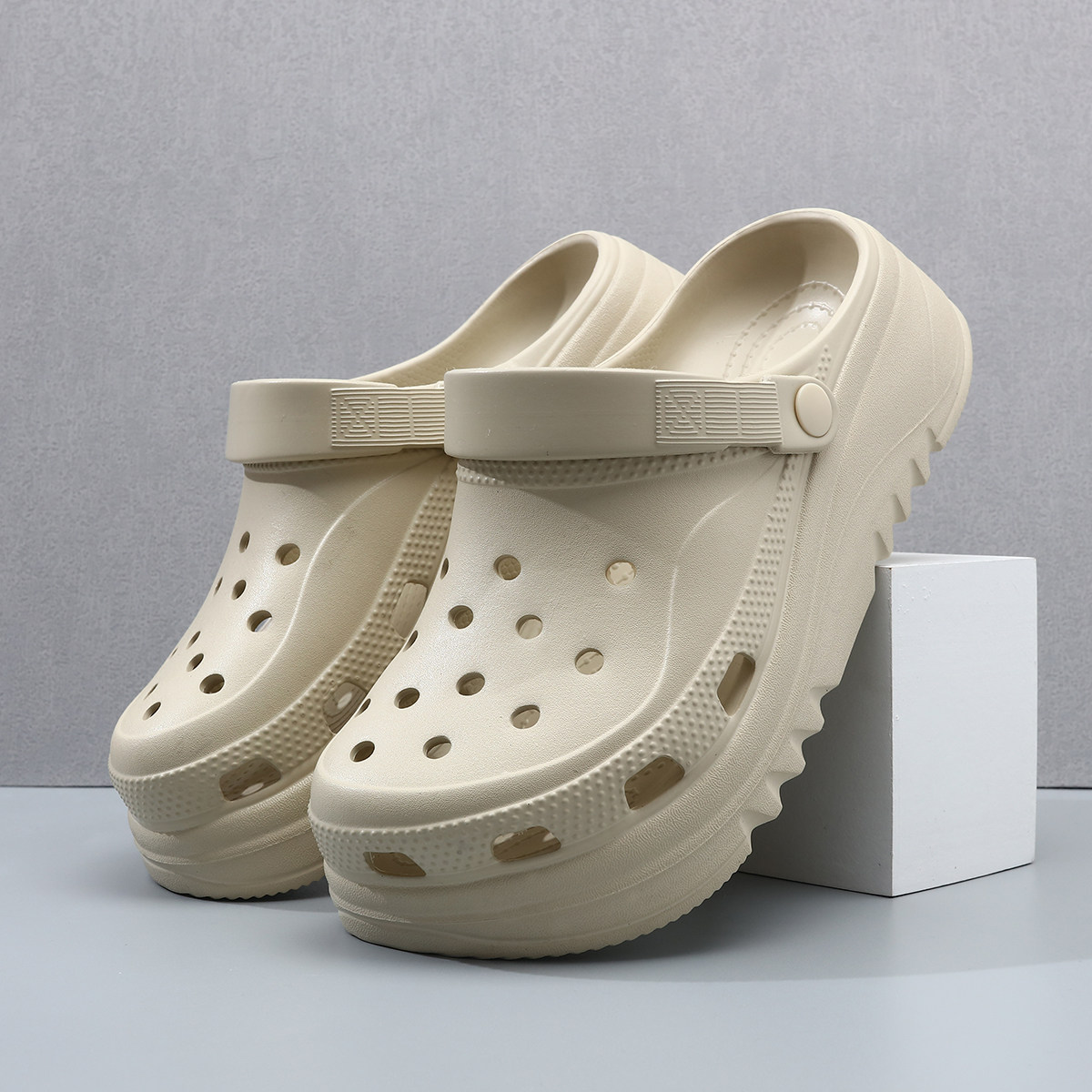 洞洞鞋男款夏季沙滩拖鞋外穿凉鞋男士厚底踩屎感运动情侣eva透气,淘宝优惠券,粉丝福利购,淘宝优惠卷