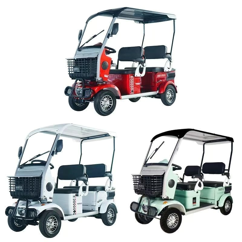 小巴士电动四轮车E900老年代步车接送孩子带棚电动车四轮电瓶车 - 图3