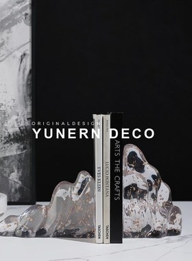 简约现代创意书靠书档摆件售楼处样板间客厅家居书房书柜软装饰品