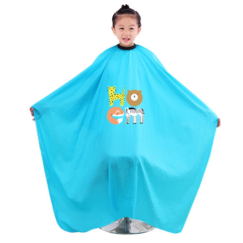 柔软透气儿童理发店围布防静电不沾发卡通发廊薄款小孩剪头发围脖 - 图2