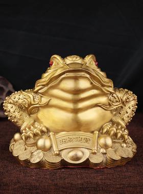 铜工艺品摆件风水摆件黄铜招财金蟾