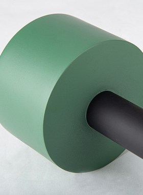 新品简约风树脂工艺品绿色几何哑铃J摆件创意家居装饰饰品