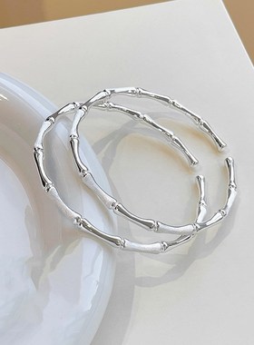 磨砂竹节手镯手环女生小众实心开口感时尚民族风饰品礼物