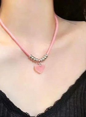 甜酷夏天Y2K彩色串珠星星项链女小众设计感配饰品颈链辣妹锁骨链