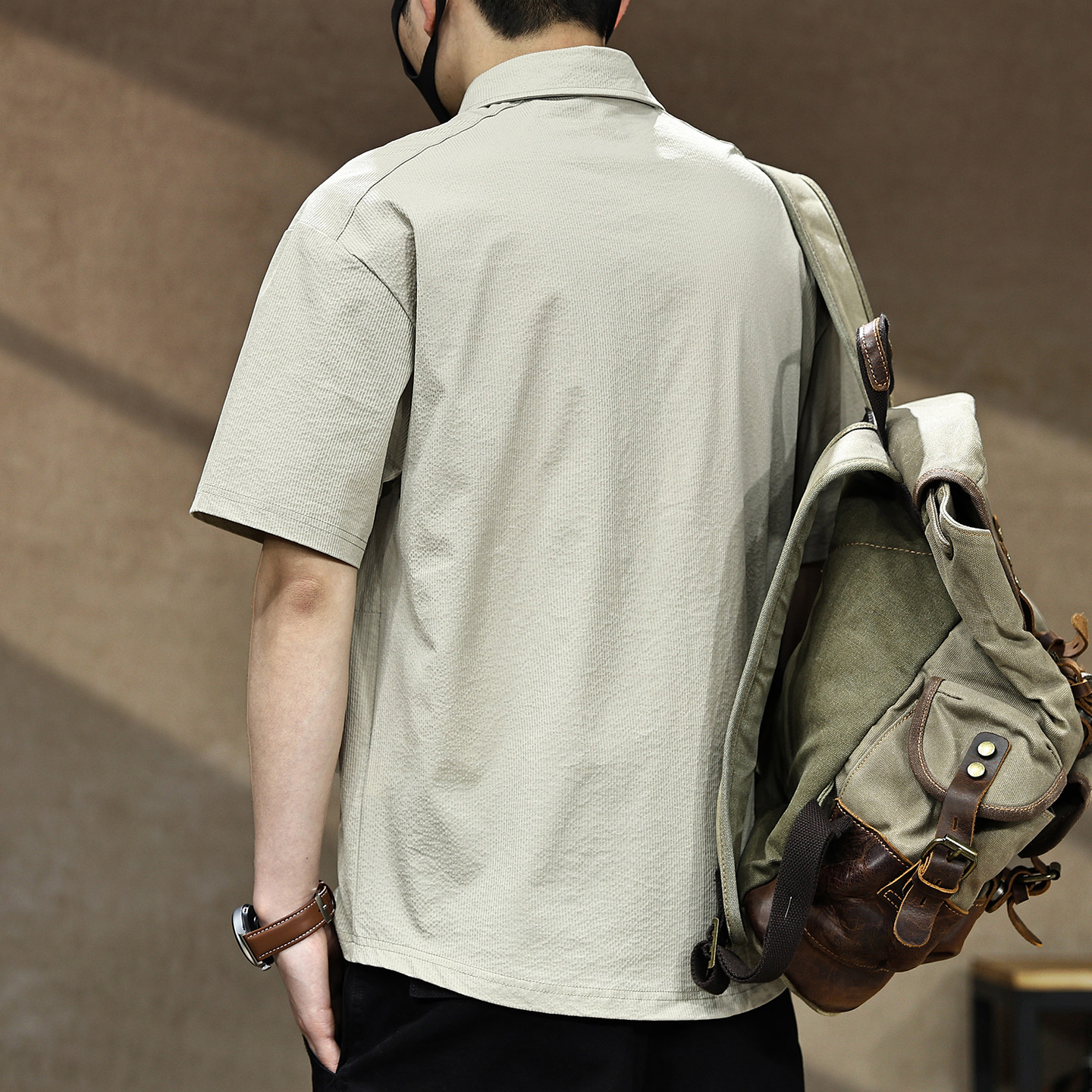 美式工装冰丝短袖Polo衫男夏季2026新款潮牌宽松休闲透气速干衬衫,淘宝优惠券,粉丝福利购,淘宝优惠卷