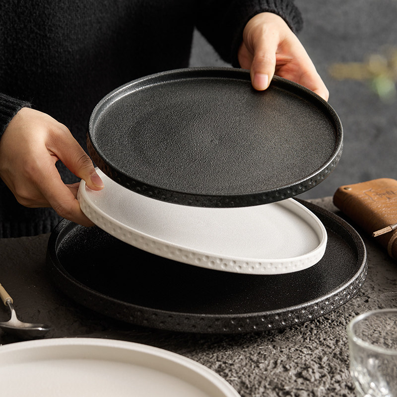 磨砂沙拉深盘米饭碗大容量菜盘日式汤面碗意面盘西餐厅高级感盘子,淘宝优惠券,粉丝福利购,淘宝优惠卷