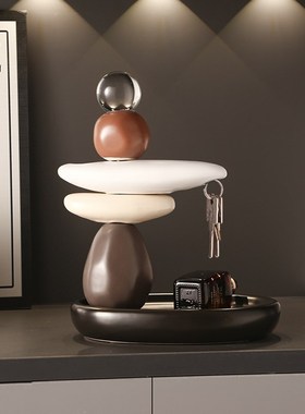 时来运转入户玄关钥匙收纳摆件家居客厅酒柜电视柜装饰品桌面摆设