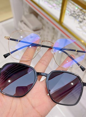 近视太阳眼镜男套镜偏光镜片磁吸夹片式开车眼睛墨镜二合一女新款