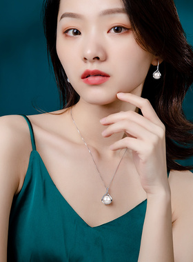 珍珠项链2021年新款女夏妈妈款轻奢小众纯银首饰送妈妈单颗吊坠