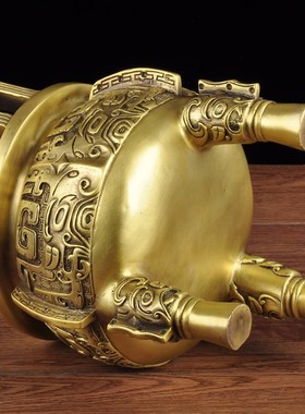 铜鼎摆件三足鼎香炉鼎盛千秋圆鼎书房办公室装饰摆设商务开业礼品