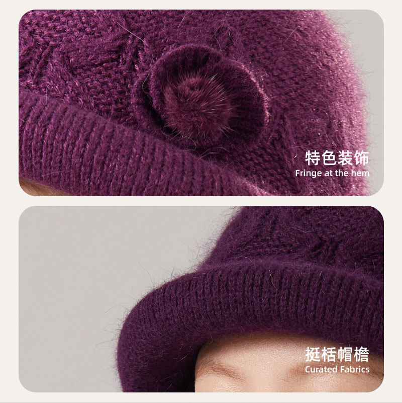 稻草人中老年人帽子女士奶奶老人保暖针织毛线帽妈妈冬季老太太帽,淘宝优惠券,粉丝福利购,淘宝优惠卷