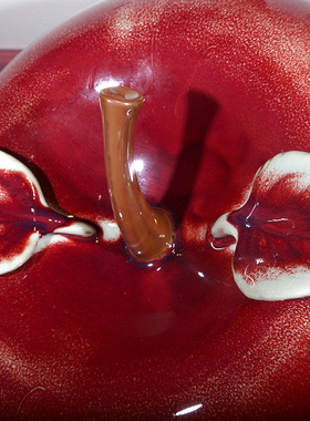 钧瓷创意办公室玄关摆件窑变平安苹果陶瓷送朋友长辈生日开业礼品