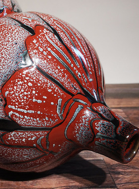 钧瓷摆件福禄葫芦陶瓷家居办公室玄关前台客厅摆设高档礼盒装花瓶