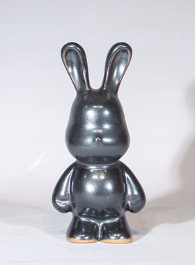 禹州神垕镇出品钧瓷小兔子可爱文创精品摆件桌面送礼物女生礼盒装