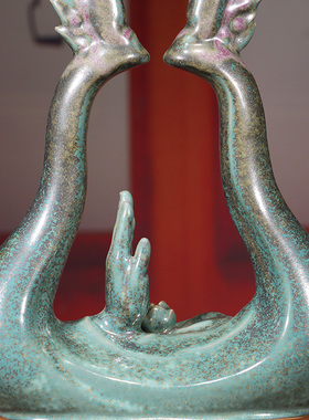 钧瓷香插佛在心中摆件居家玄关装饰品陶瓷复古长辈领导高档礼盒装