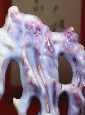 神垕原产钧瓷摆件恩重如山中式陶瓷家居玄关博古架装饰高档工艺品