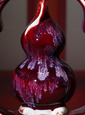 钧瓷葫芦摆件福在其中陶瓷家居客厅玄关博古架饰品高档工艺送礼品