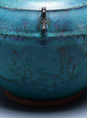 钧官窑旨禹州炭烧刘静大师炉钧釉钧瓷春秋复古青铜釉罍窑变釉镇宅