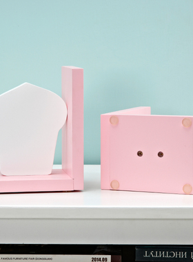 卡通书挡摆件创意 桌面收纳架书靠书立 儿童样板房女孩书桌装饰品