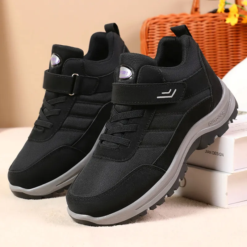 健步鞋男冬季新款男女同款大码户外登山鞋魔术贴便捷老人鞋旅游鞋,淘宝优惠券,粉丝福利购,淘宝优惠卷