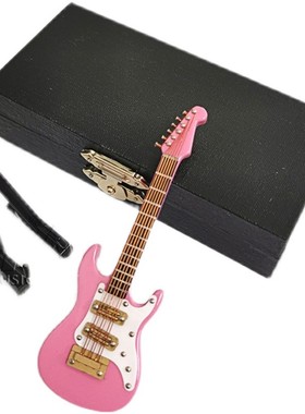 迷你电吉他模型摆件生日礼物娃娃乐器手办蛋糕小摆件可刻字电贝斯