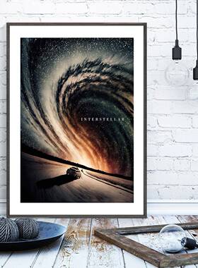 星际穿越电影海报装饰画客厅背景墙现代卧室抽象挂画诺兰科幻壁画