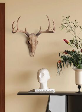 简约美式鹿头复古壁挂墙面